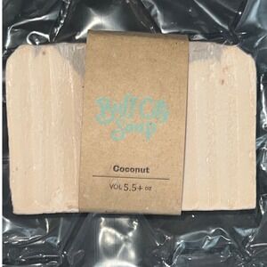 Buff City Soap Coconut Bar Soap Unisex 5.5 oz Cream New Plant Based Handcrafted